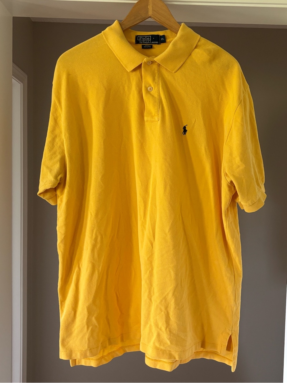 Ralph Lauren Bright Yellow Short-Sleeve Polo with Navy Pony